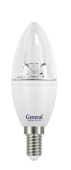 Светодиодная лампа Свеча прозрачная GLDEN-CC 7Вт E14 2700К General 638800