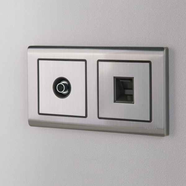 Рамка на 2 поста Werkel WL02-Frame-02 Metallic (глянцевый никель) - купить в Новосибирске