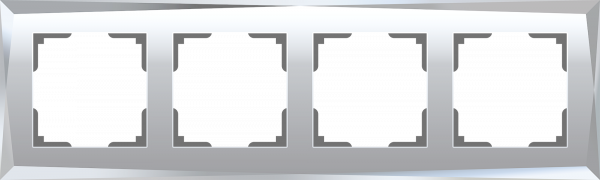 Рамка на 4 поста Werkel WL08-Frame-04 Diamant Зеркальные - купить в Новосибирске