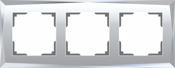 Рамка на 3 поста Werkel WL08-Frame-03 Diamant Зеркальные - купить в Новосибирске