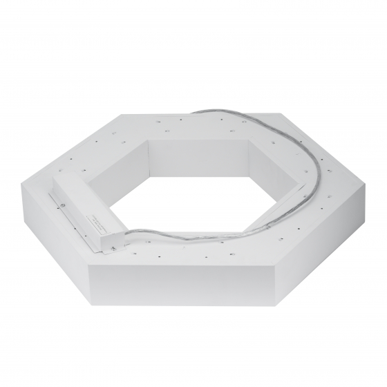 Светильник светодиодный Geometria ЭРА Hexagon SPO-124-W-40K-051 51Вт 4000К 3900Лм IP40 800*800*80 белый подвесной