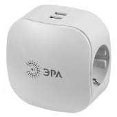 SP-3e-USB-2A ЭРА Тройник 3гн 220V + 2xUSB 2000mA, c заземл, со шт (белый) - купить в Новосибирске