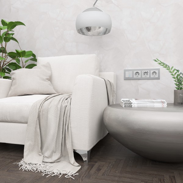 Рамка на 4 поста Werkel WL11-Frame-04 Aluminium (алюминий) - купить в Новосибирске