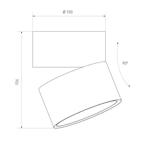 Накладной потолочный светодиодный светильник DLR031 15W 4200K 3100 черный матовый с гарантией 