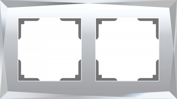 Рамка на 2 поста Werkel WL08-Frame-02 Diamant Зеркальные - купить в Новосибирске