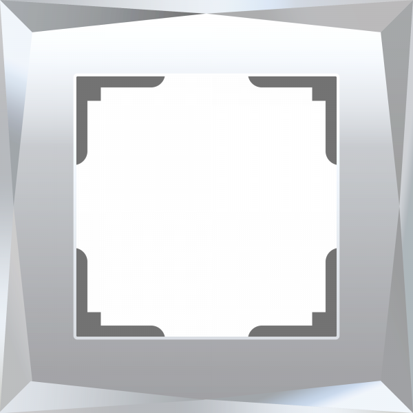 Рамка на 1 пост Werkel WL08-Frame-01 Diamant Зеркальные - купить в Новосибирске